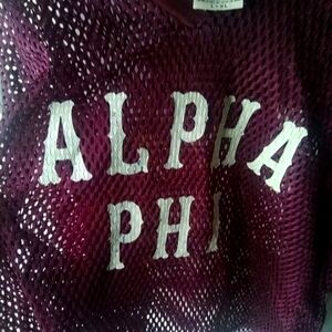 Vintage alpha phi varsity jersey  size l-xl